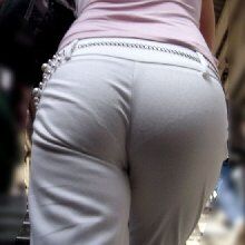 【エロ画像】ローライズから尻の割れ目まで見えちゃった、素人女性たち